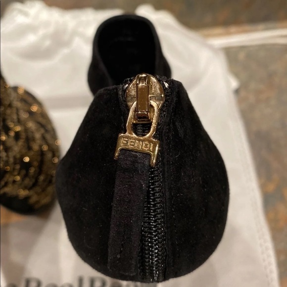 Authentic Fendi Embellished Platform Booties Size 37 - Picture 8 of 13